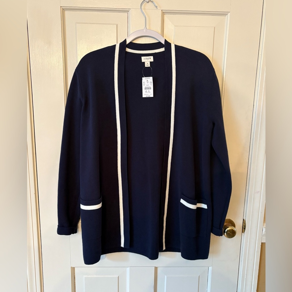 J Crew Women's Navy Cardigan Sweater